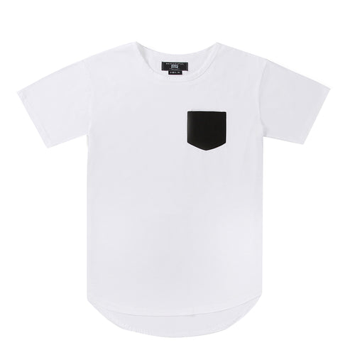 Men's T  shirt Essentails High  tech Crewneck Breathable Running Stripe T  shirt  White
