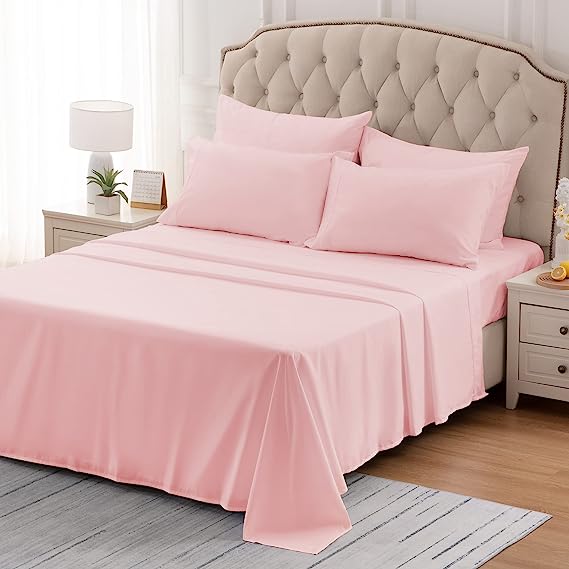 Sleep Zone Super Soft Cooling Bed Sheets Set Rated as the Most Budget Sheets That'll Keep You Cool and Comfy This Summer