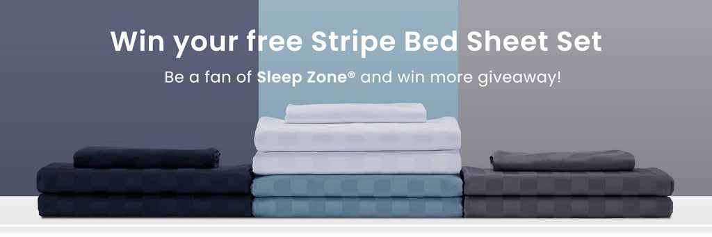 SleepZone,Bedding,BedSheet,Giveaway,SheetSet,StripeSheet,NewArrival