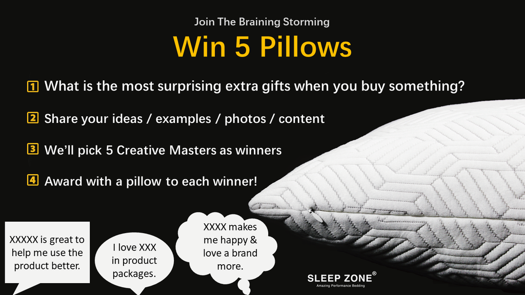SleepZone,Bedding,pillow,Giveaway,BrainStorm,Winners
