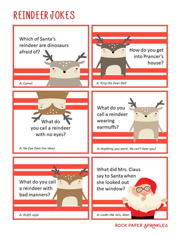 Printable Reindeer Jokes for Kids – Rock Paper Sprinkles