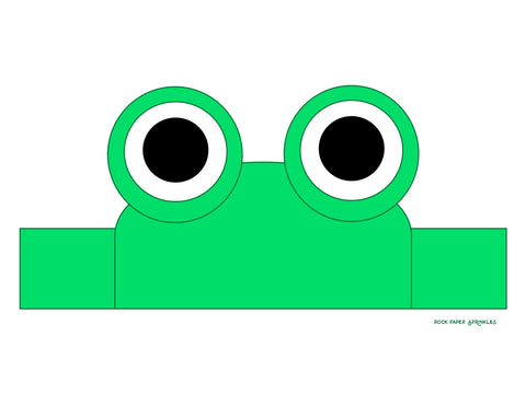 DIY craft of a frog animal headband for Leap Day