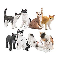 Miniature cat toy figurines