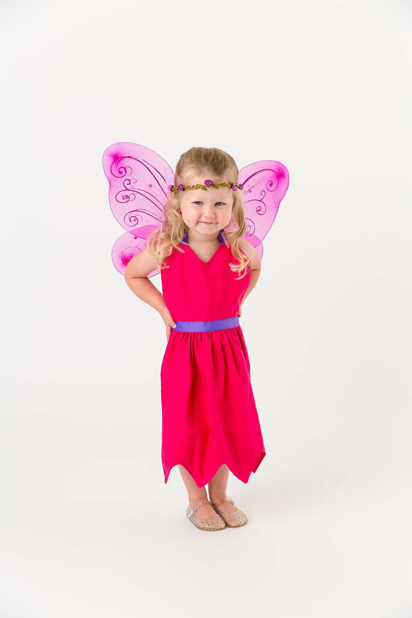 little girl dressed as a fairy