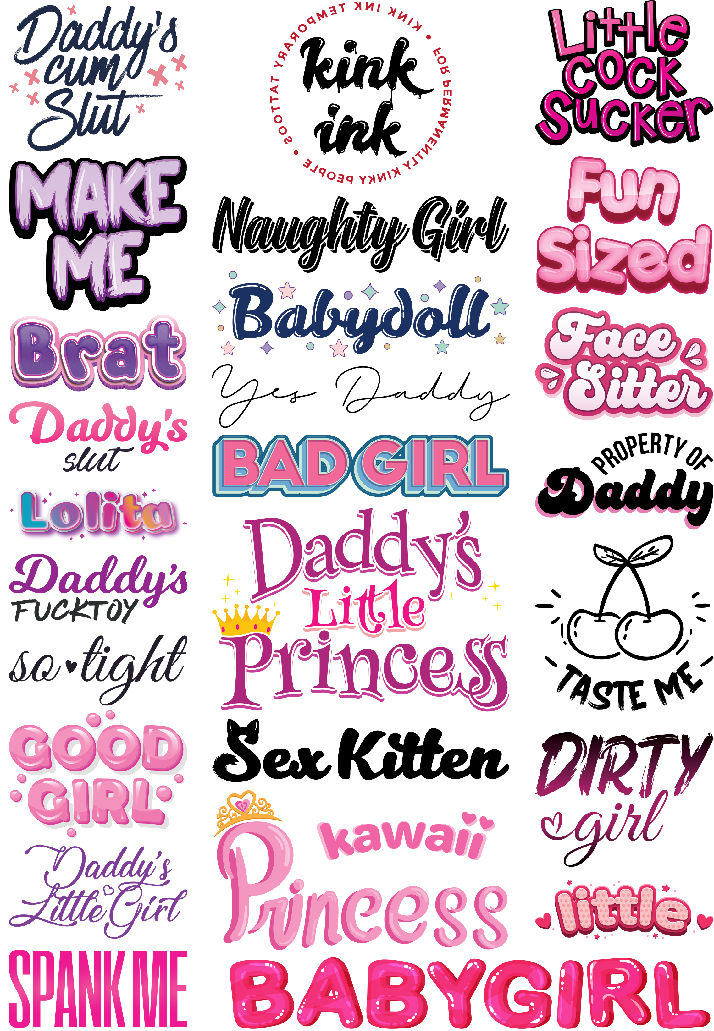 DDLG (Mega Sheet)N Kink Ink