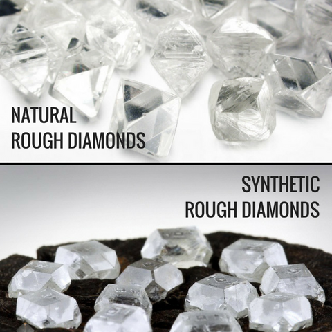 Natural or synthetic rough diamonds