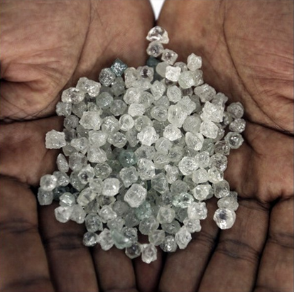 Rough Diamonds at the mine
