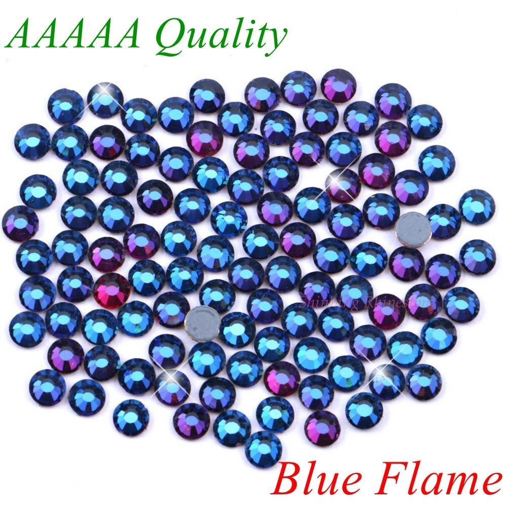 aaa Luxus Hotfix Strass Blaue Flamme Ss6 Ss10 Ss16 Ss Glas Kristalle Flatback Eisen Auf Diamant 1440 Teile Paket De Grandado Com