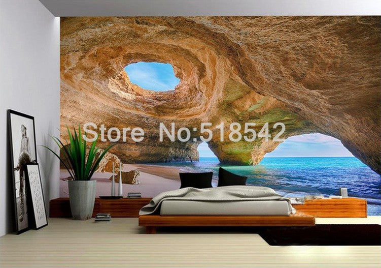 Gewohnheit Irgendeine Grosse 3d Wandbild Tapete Strand Riff Hohle Wohnzimmer Schlafzimmer Sofa Hintergrund Foto Tapete Rolle Papel De Parede 3d De Grandado Com