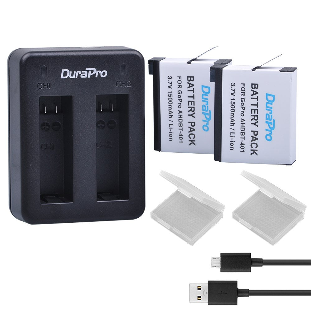 2x1600 Mah Ahdbt 401 Dubbel Laddare For Gopro Hero 4 Batterier Go Pr Se Grandado Com