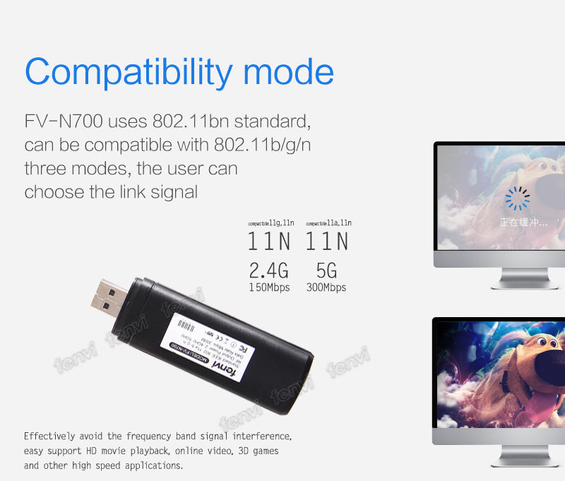 Usb Tradlost Wifi Natverk Tv Kort Wlan Adapter Wifi Lan Dongle