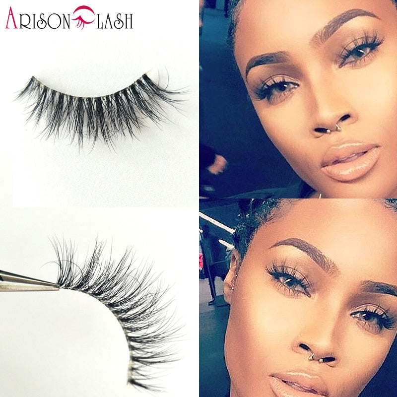 Arison Cathy4 3d Mink Lashes Genomskinlig Plast Luxury Tykt Falska Eye Se Grandado Com