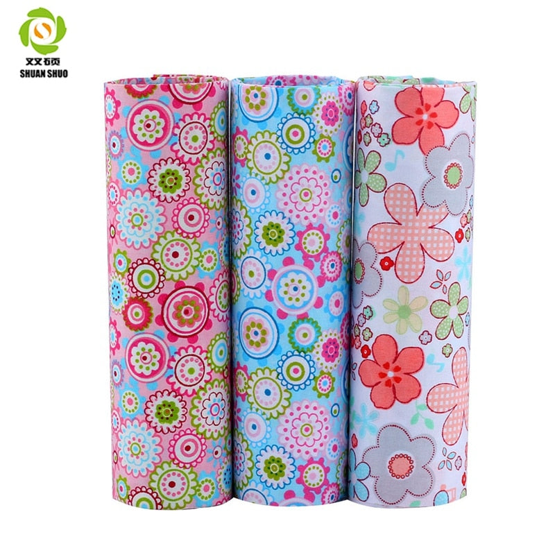 Skriv Ut Blom Bomull Tessuti Patchwork Klader Fat Quarter Bundles