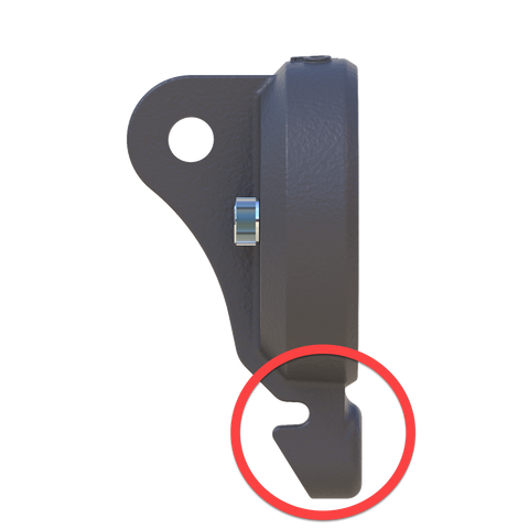 BUP mount arm pressure tab