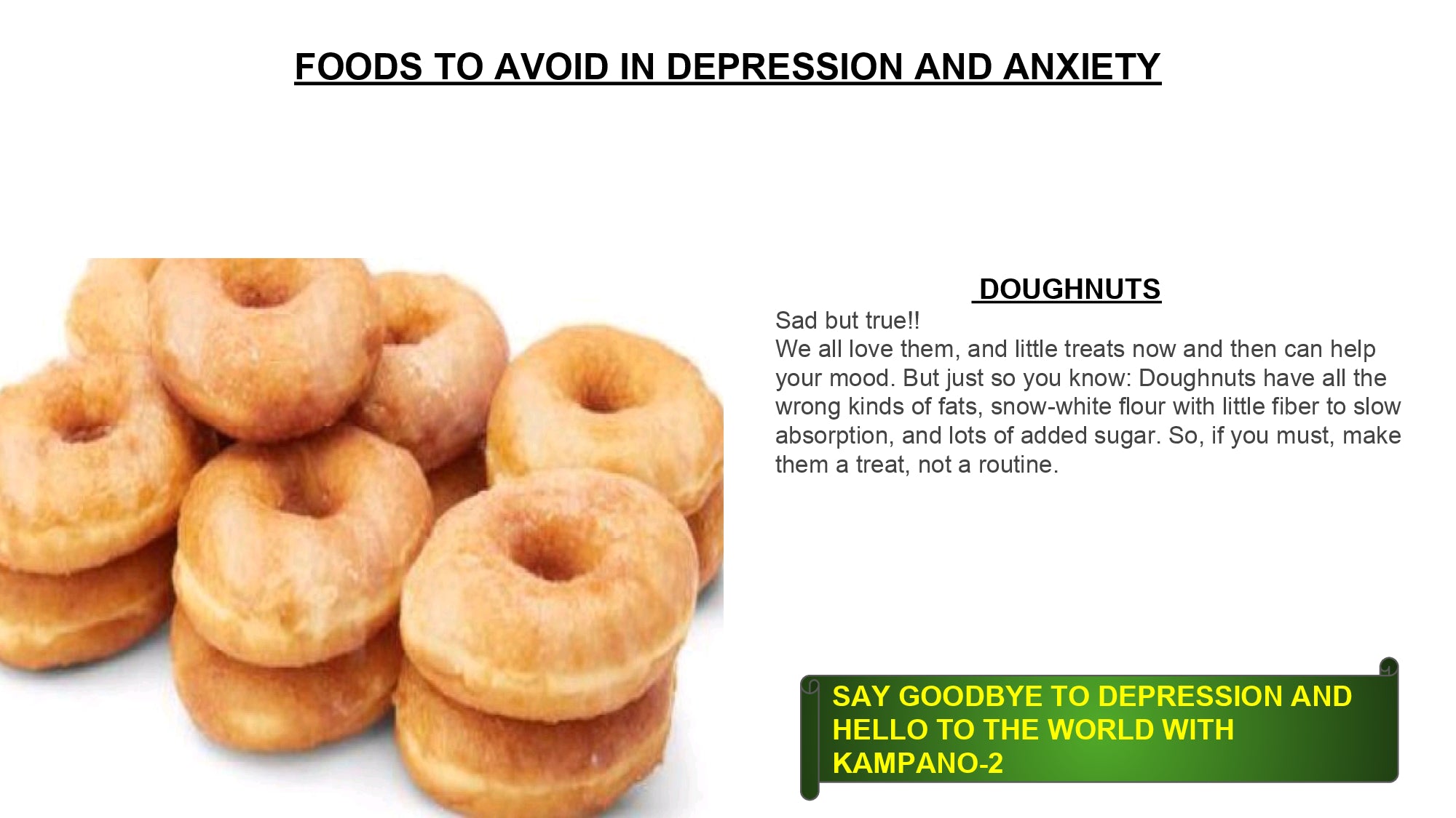can food fast food donuts cause depression