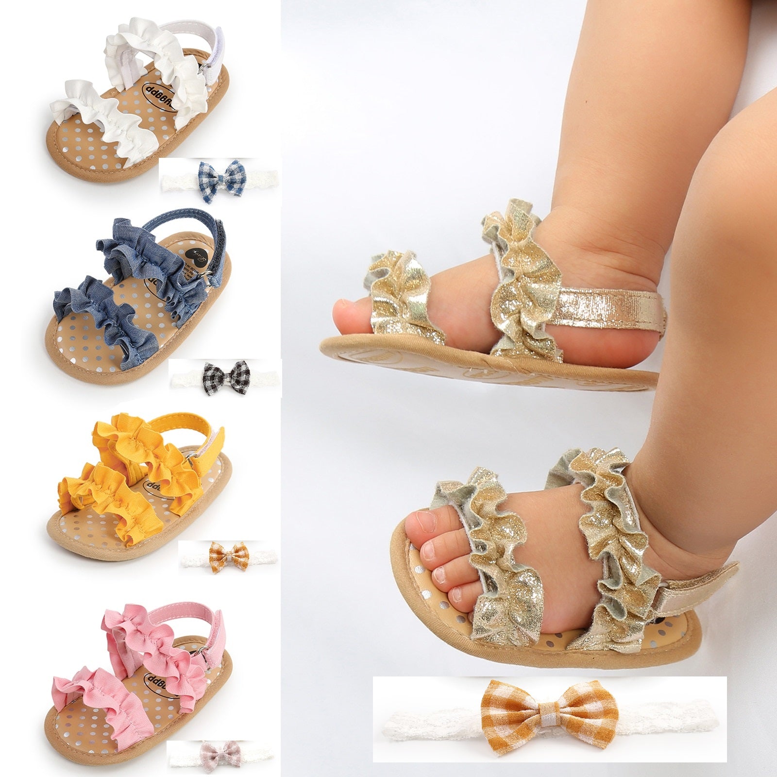 Buy Light Pink Color Footwear Suitable for all occasion Kicks & Crawl-  Woven Baby Pink Sandals Footwear for Unisex Jollee