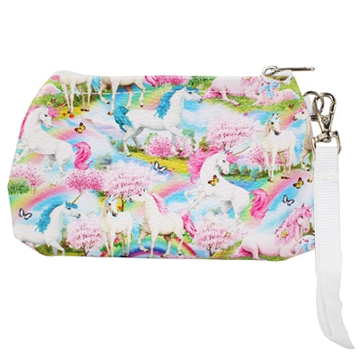 Unicorns and Rainbow Wristlet