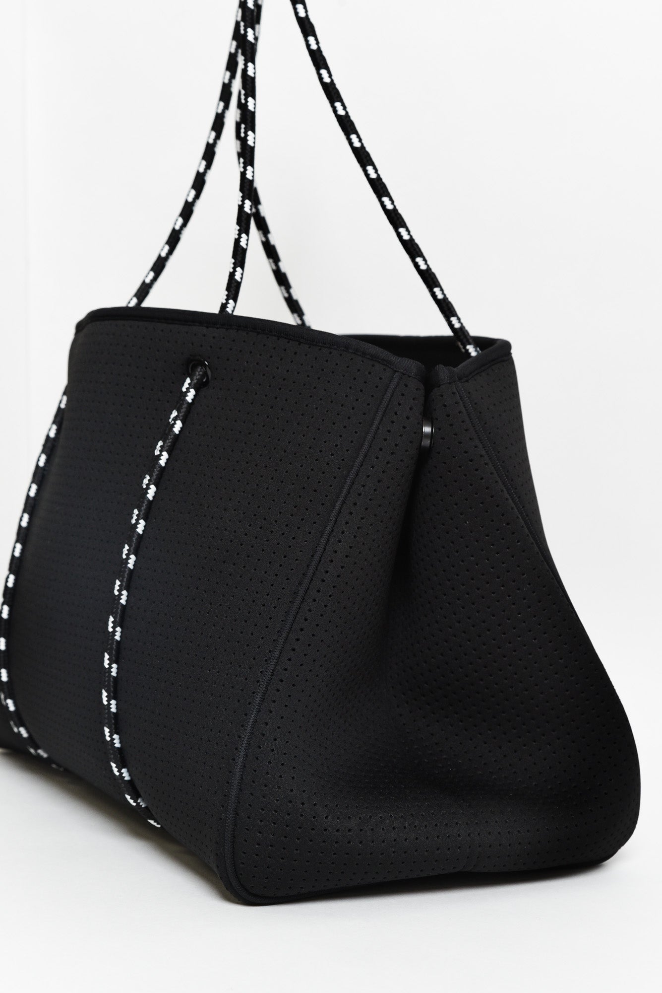 Amola Black Neoprene Tote Bag