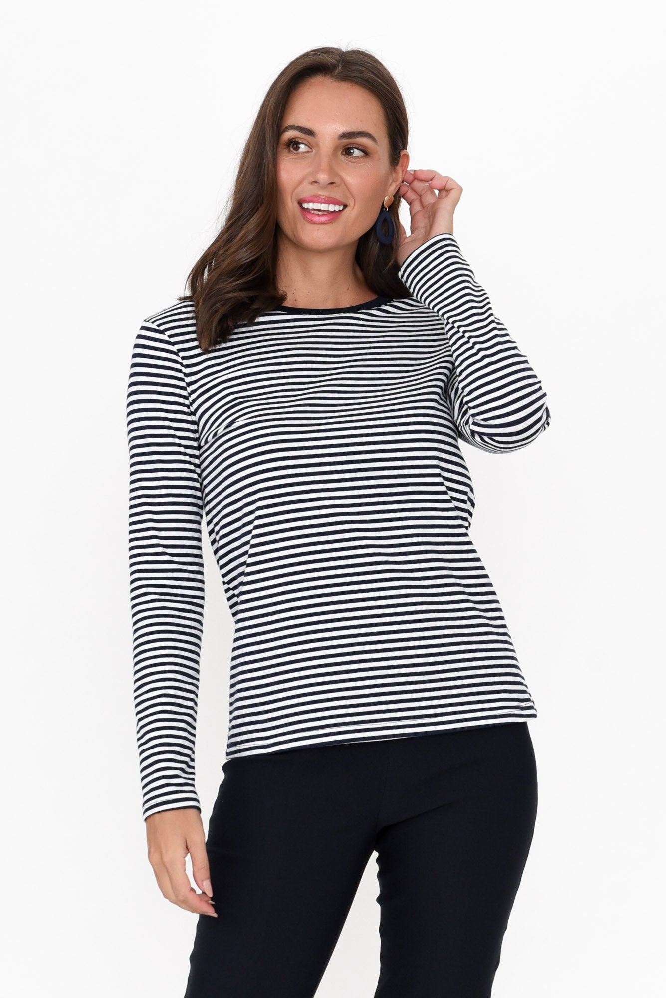 Anchor Navy Stripe Cotton Top