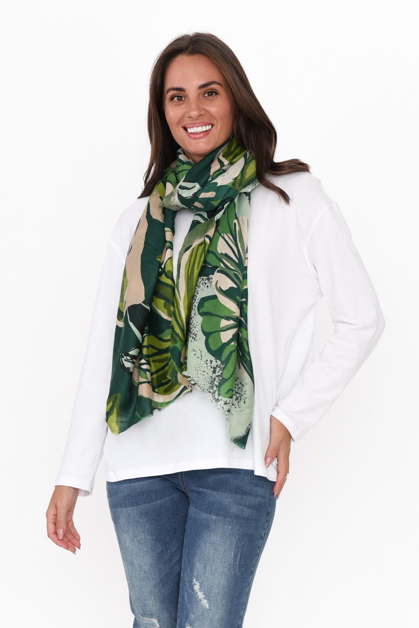 Daze Green Garden Scarf