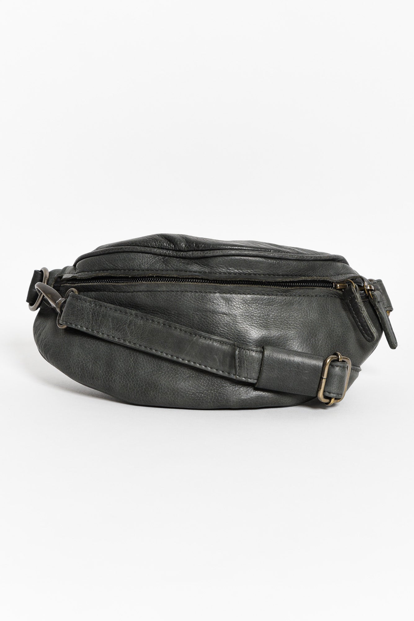 Escape the Ordinary Charcoal Leather Sling Bag