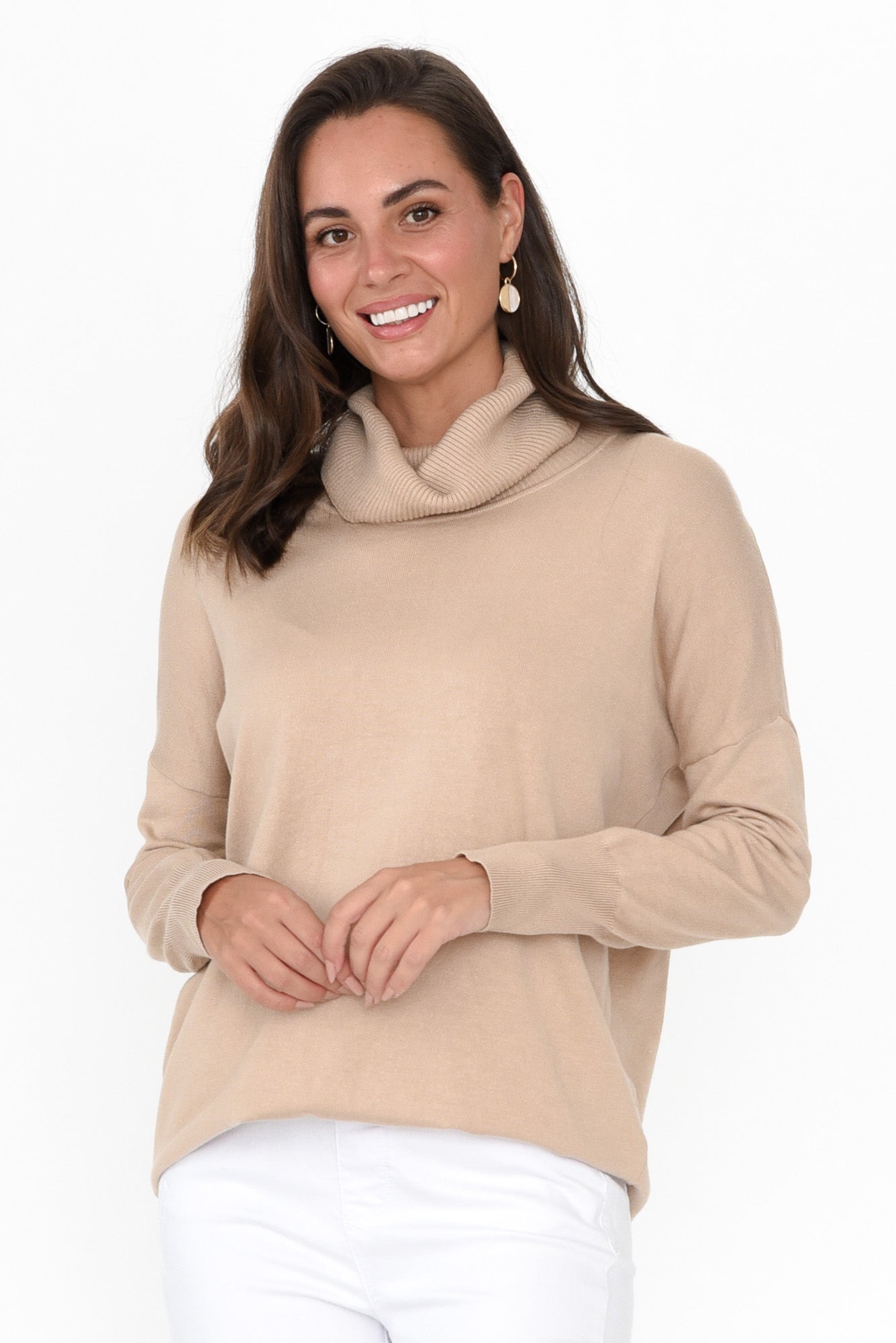 Fleur Beige Knit Jumper