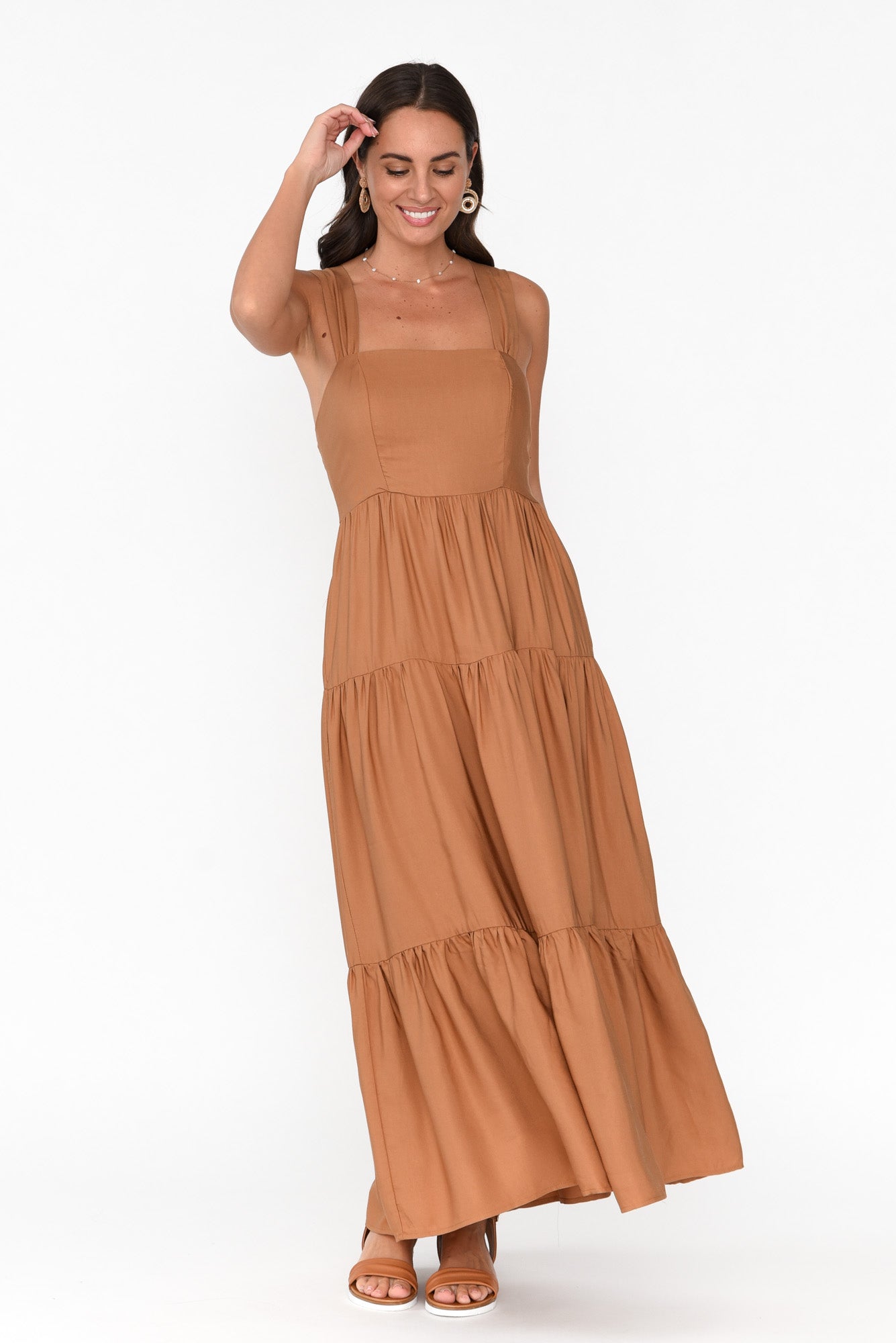 Heart and Soul Caramel Maxi Dress