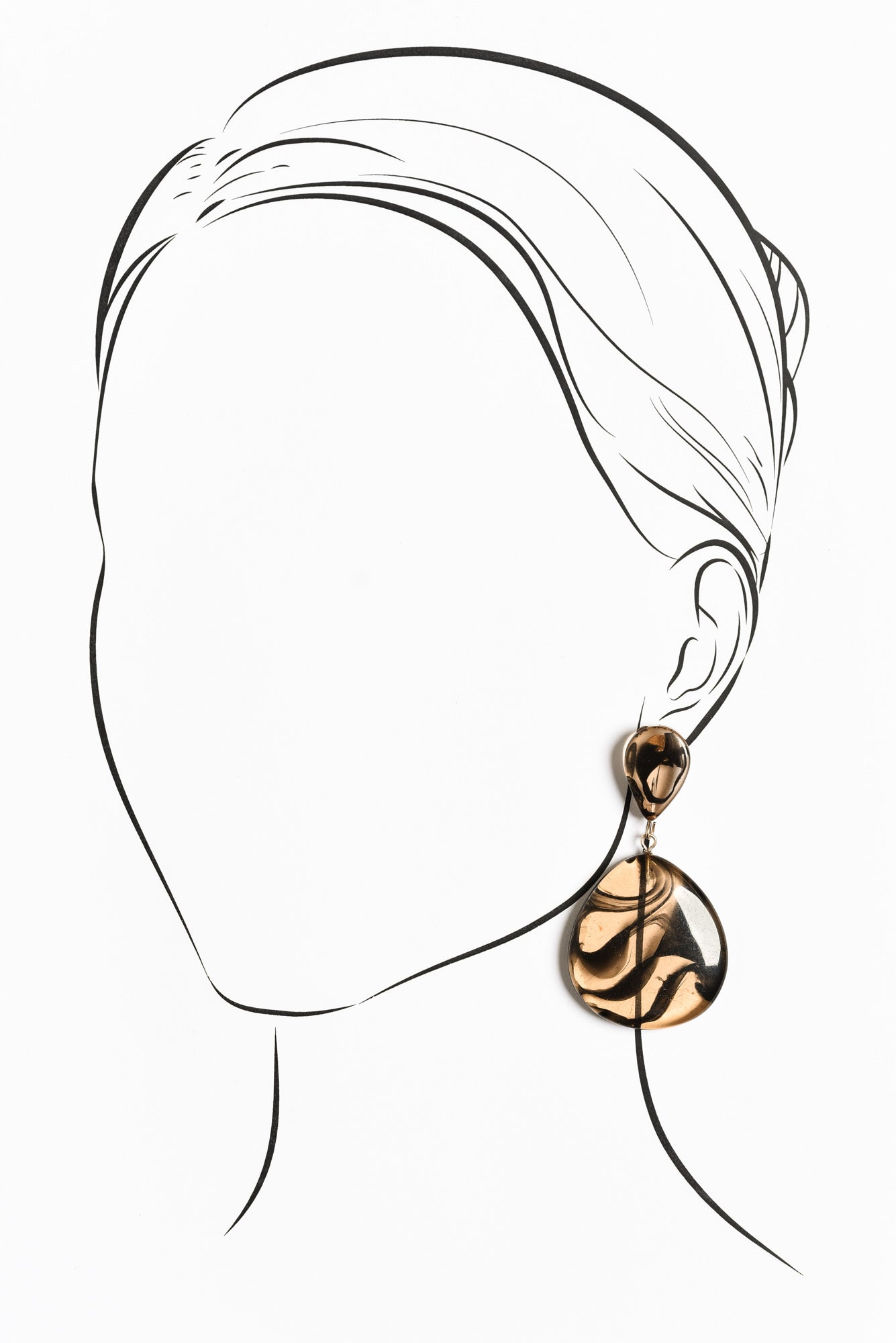 Morocco Chocolate Swirl Teardrop Earrings