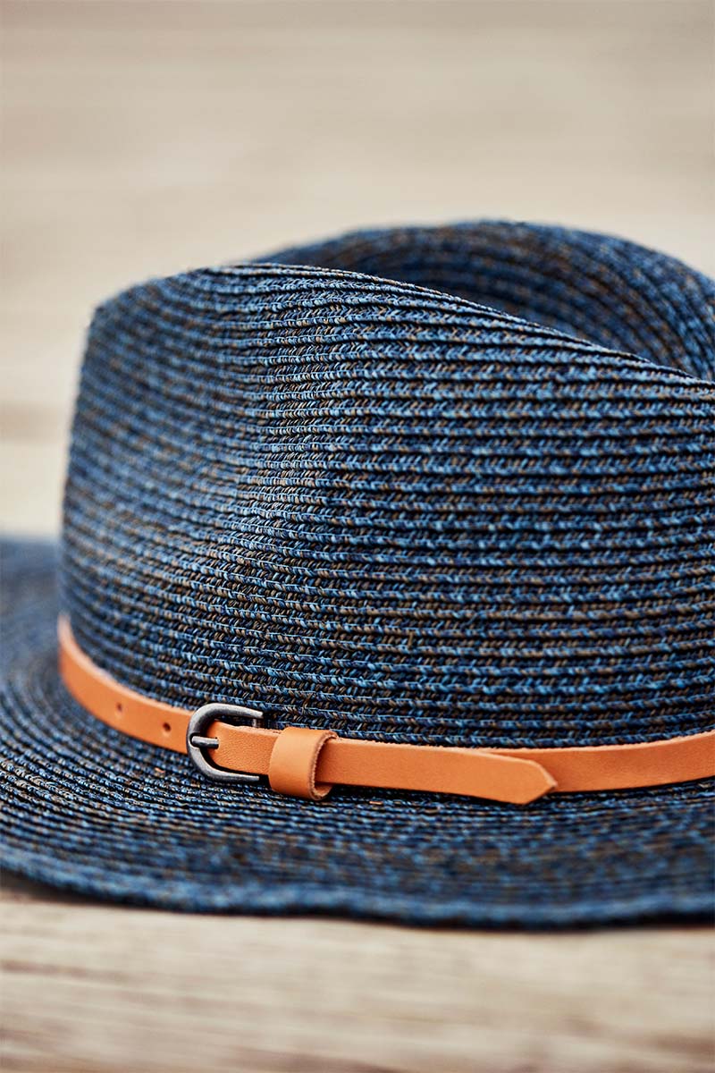 Bruny Blue Raffia Cowboy Hat