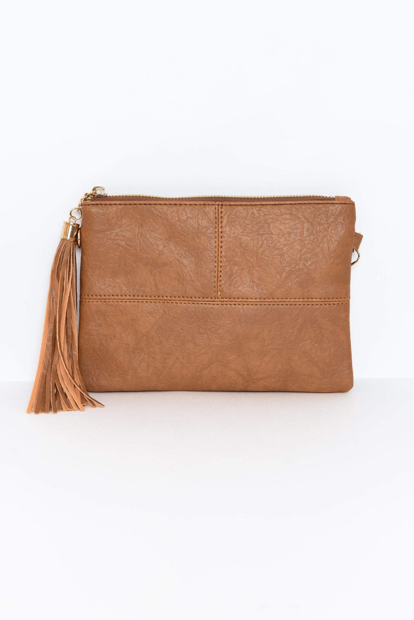 Brynn Tan Tassel Crossbody Bag