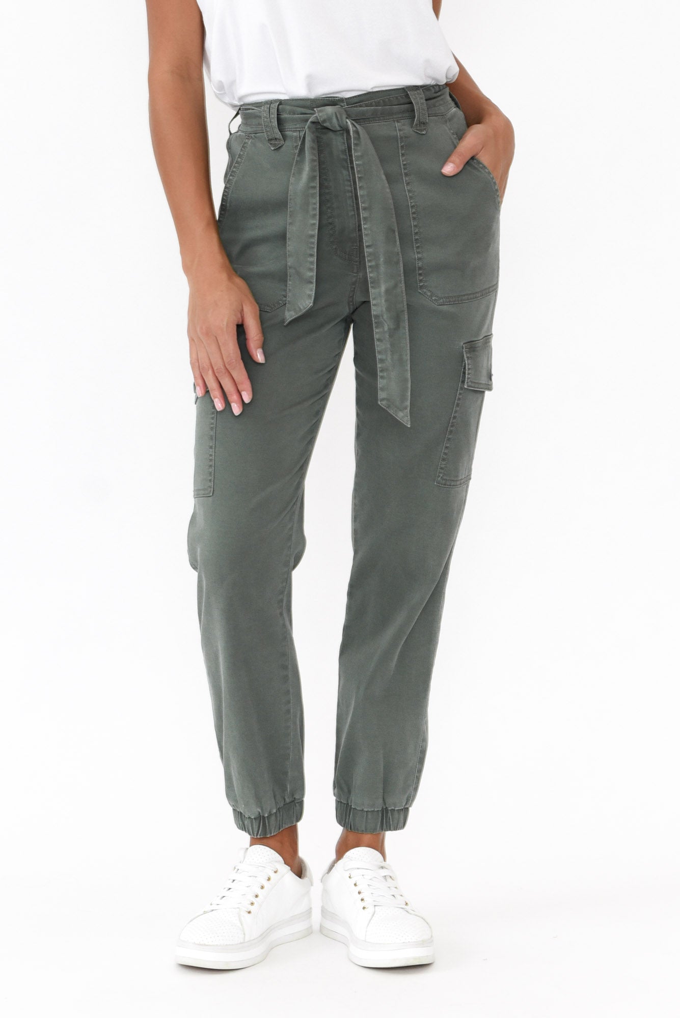 Canterbury Khaki Lyocell Cargo Pants