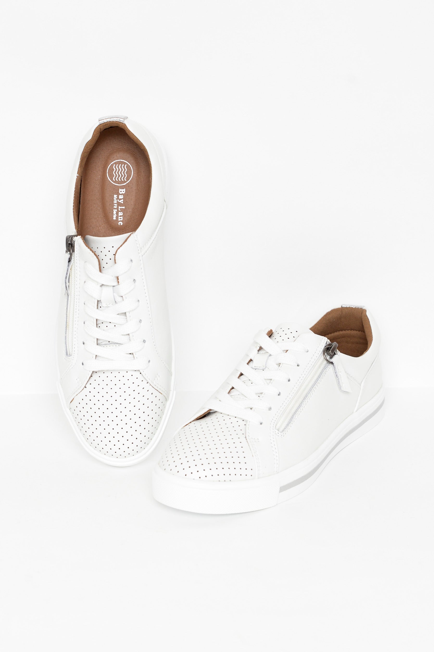 Carissa White Silver Sneaker