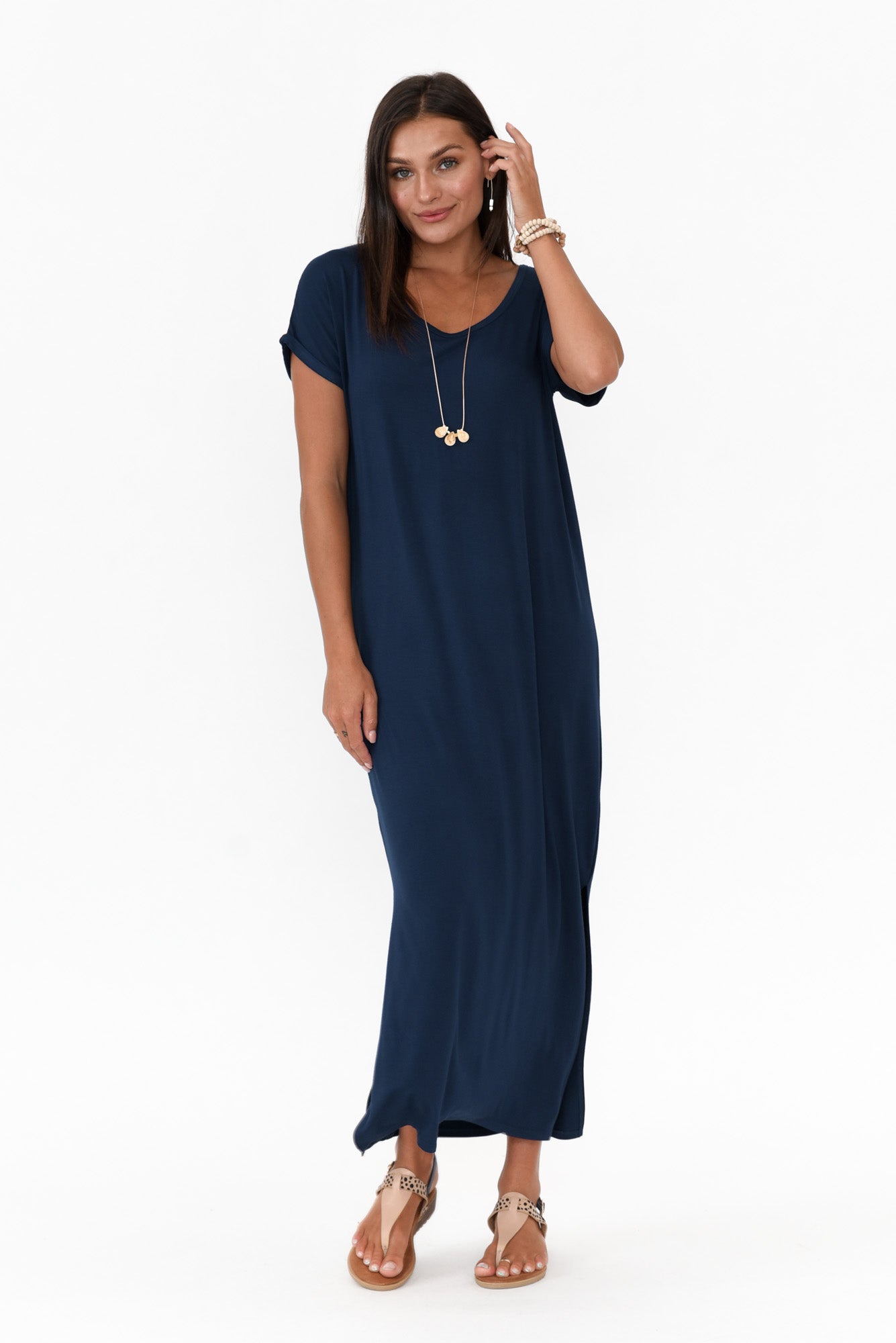 Elsie Navy Bamboo Dress