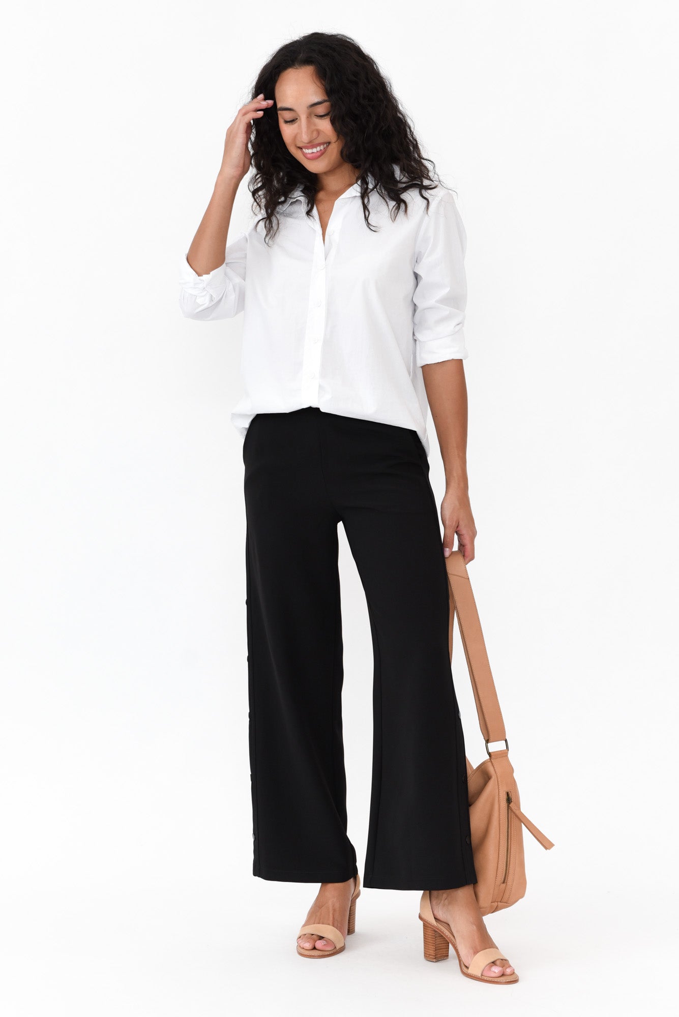 Estelle Black Wide Leg Pants