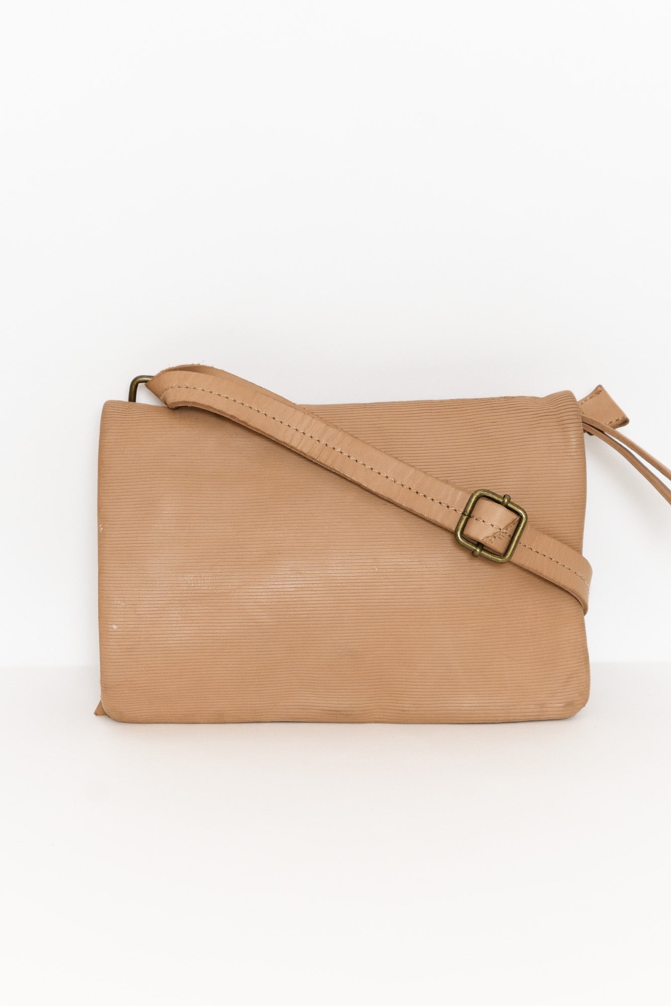 Georgia Tan Leather Crossbody Bag