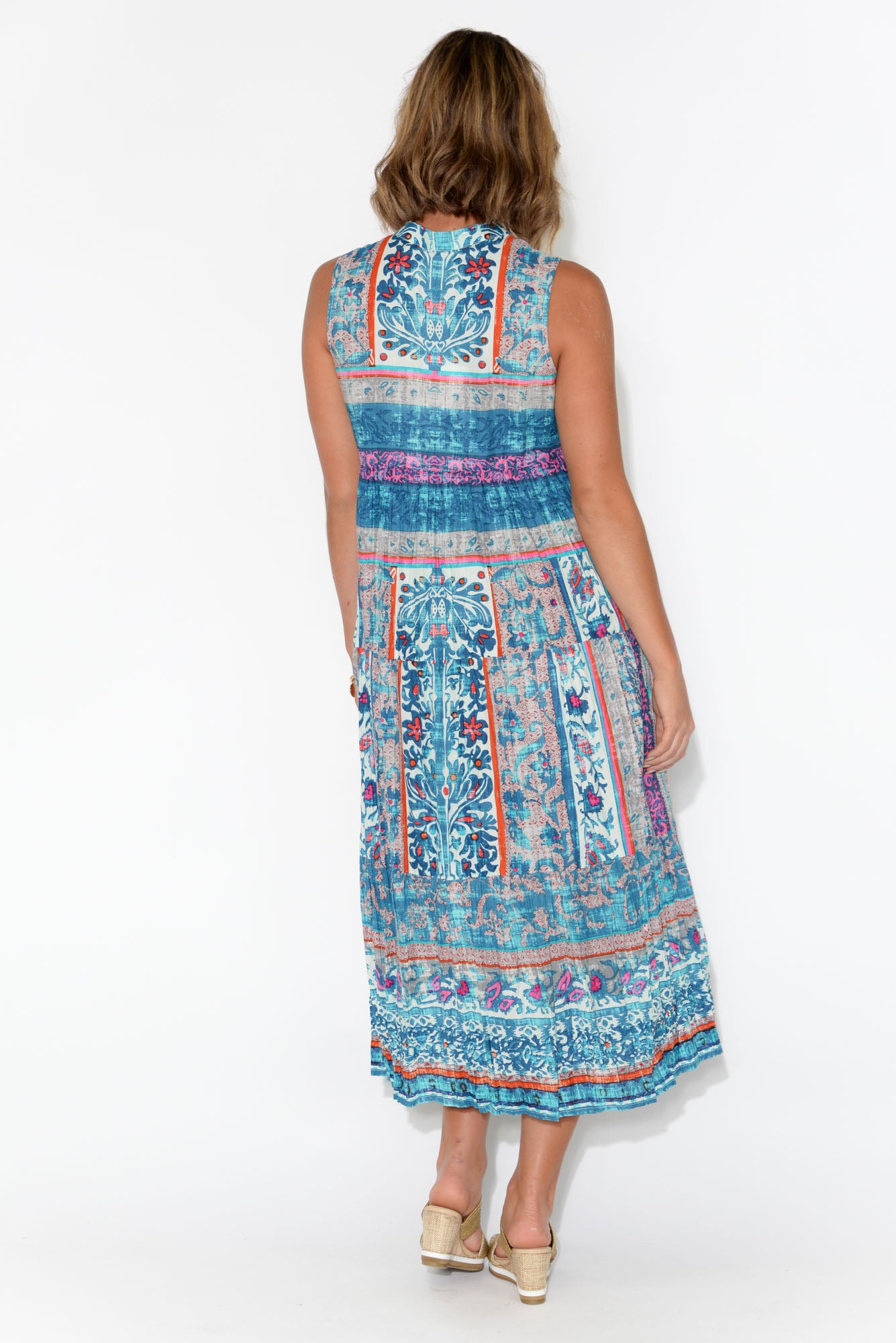 aztec beaded midi dress