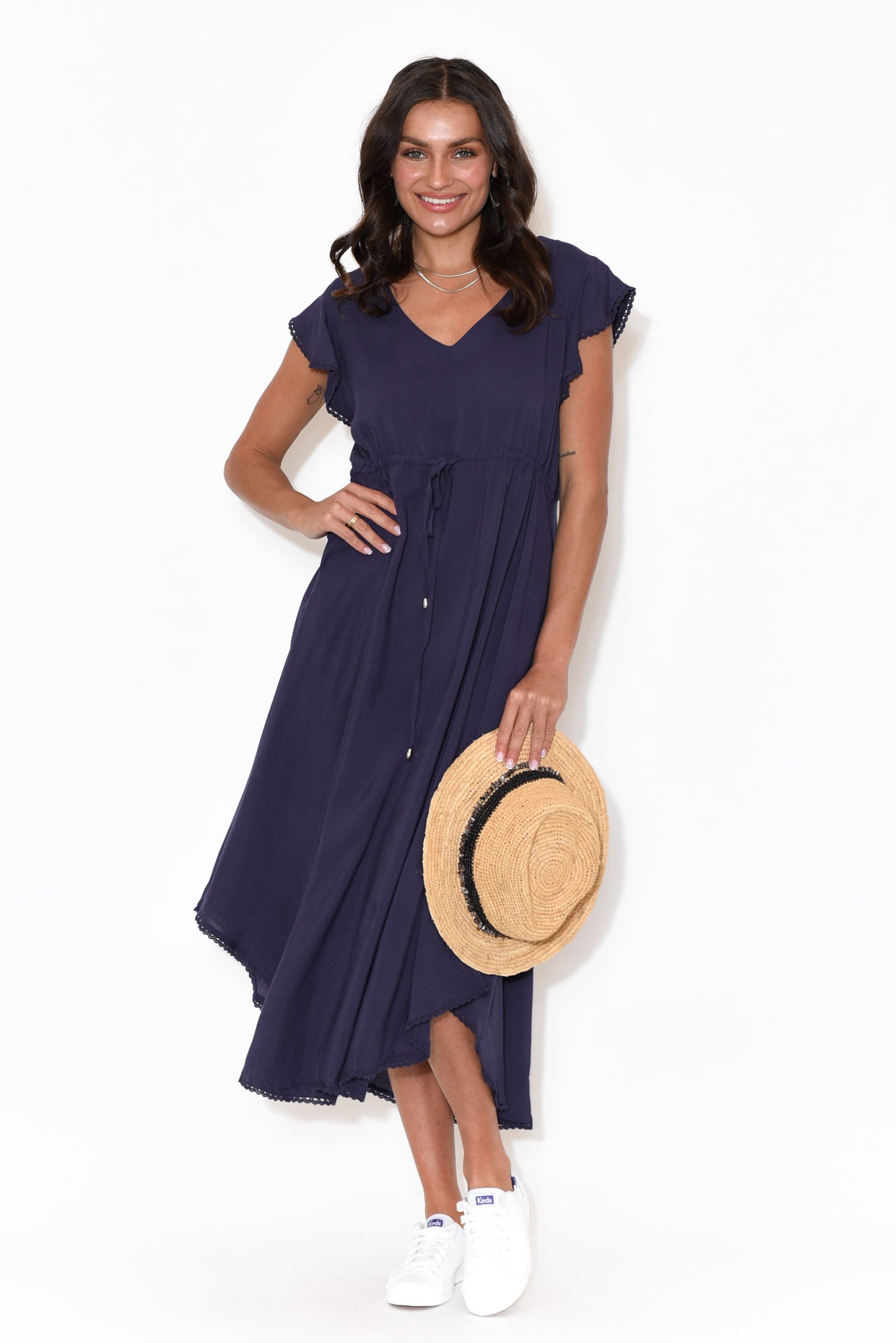 Libby Navy Midi Dress