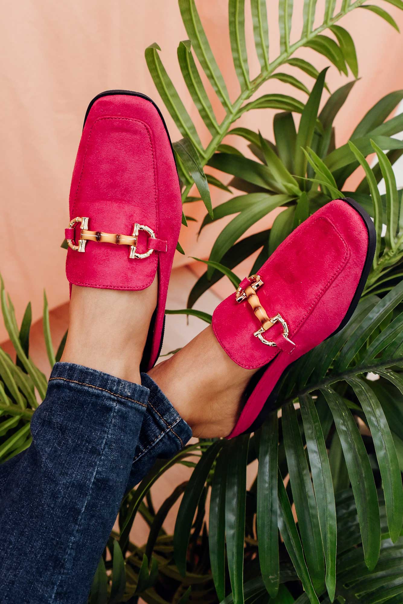 Mab Hot Pink Buckle Mule