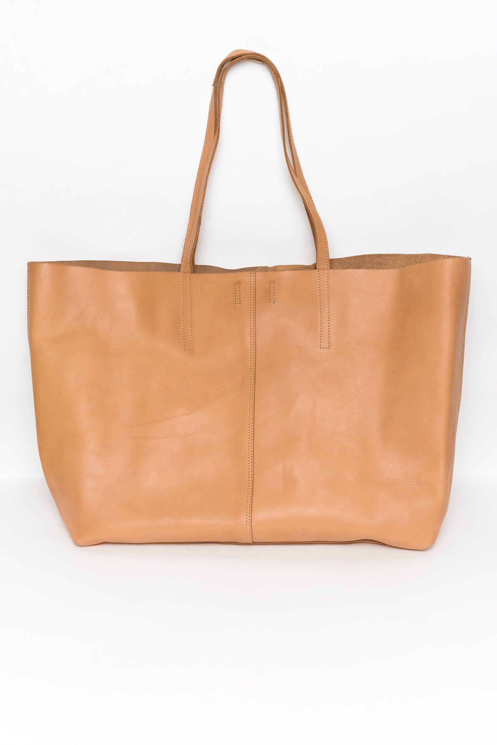 Makalu Tan Large Leather Tote Bag