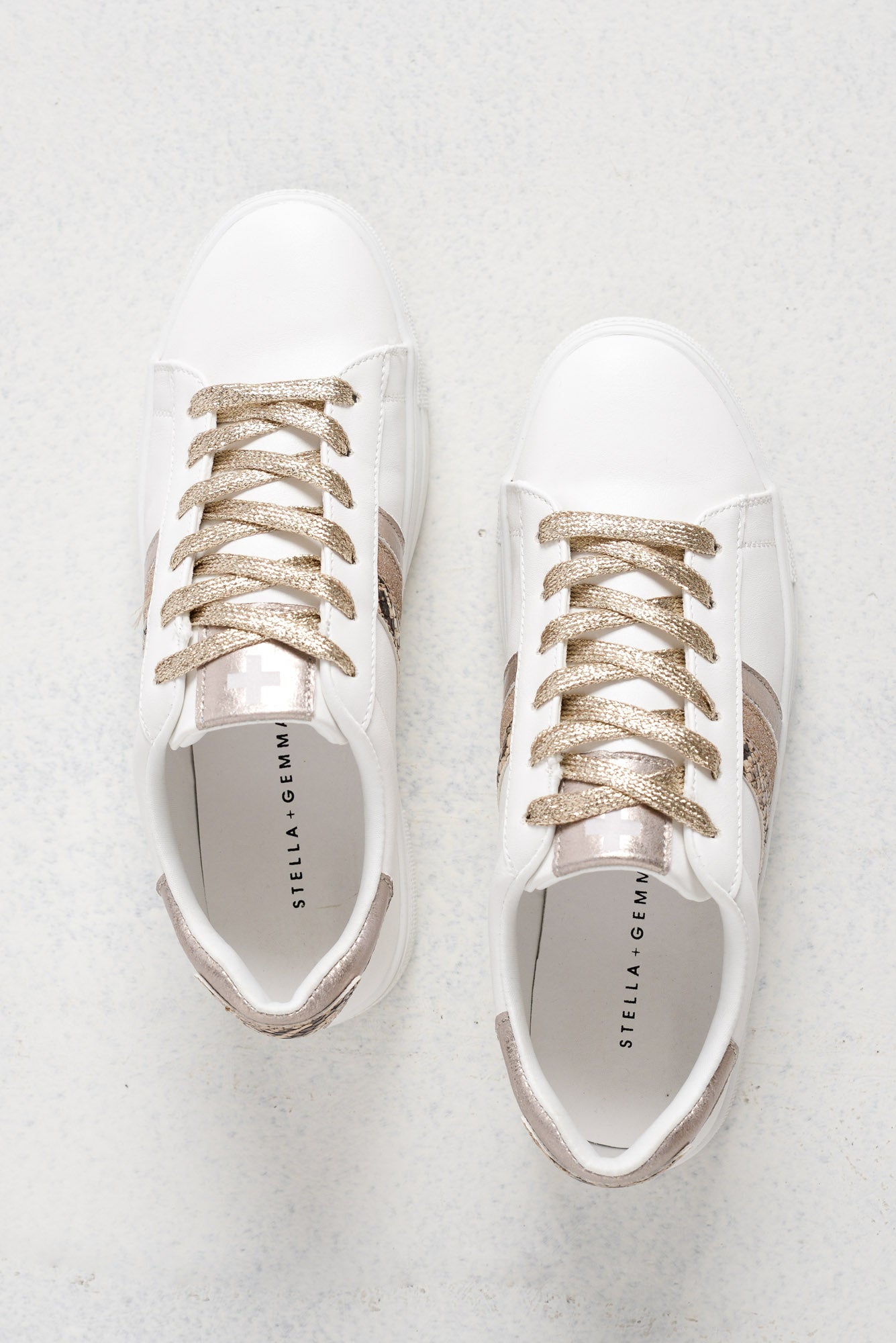 white rose gold sneakers