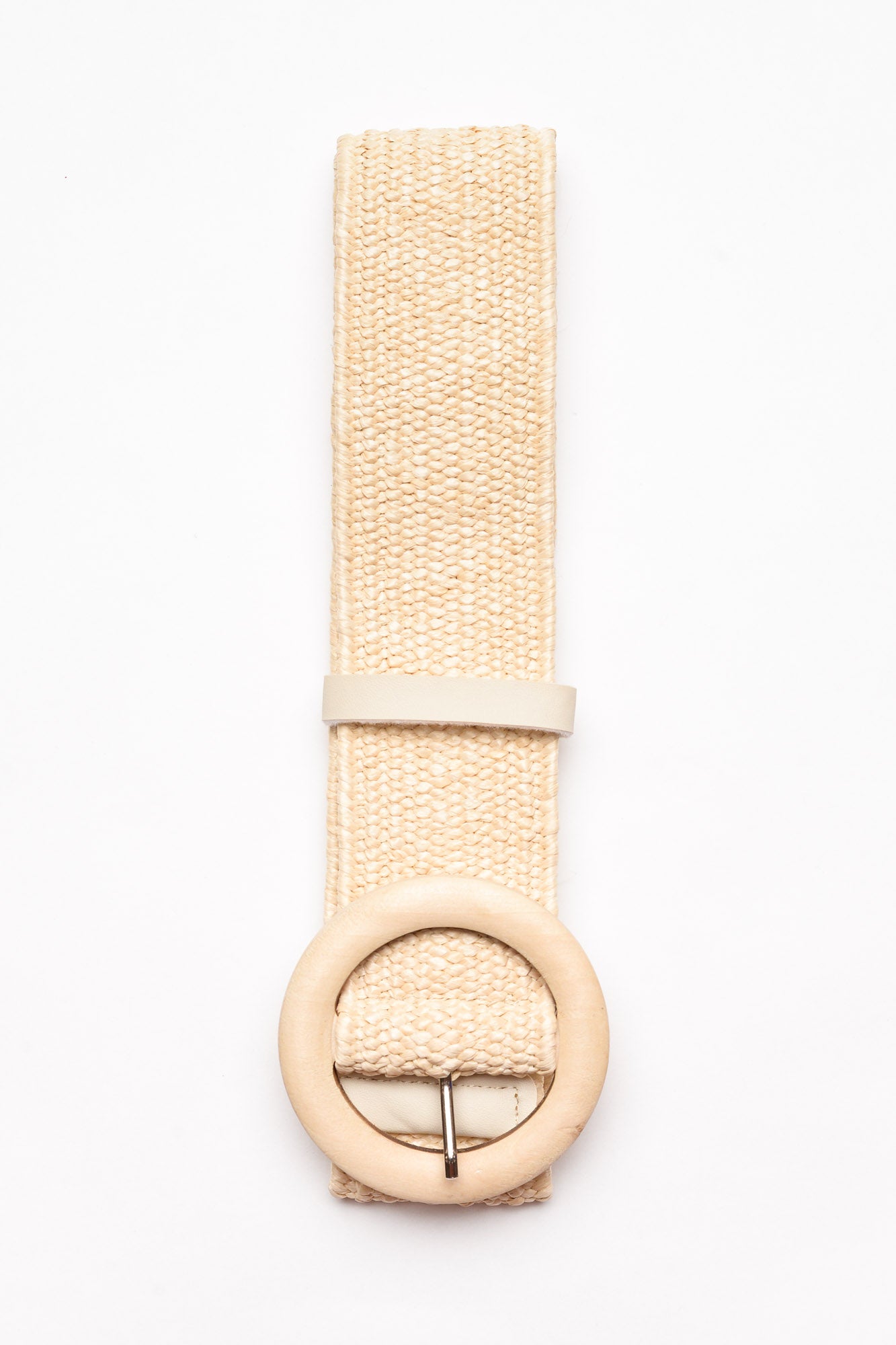 cream elastic waist belt