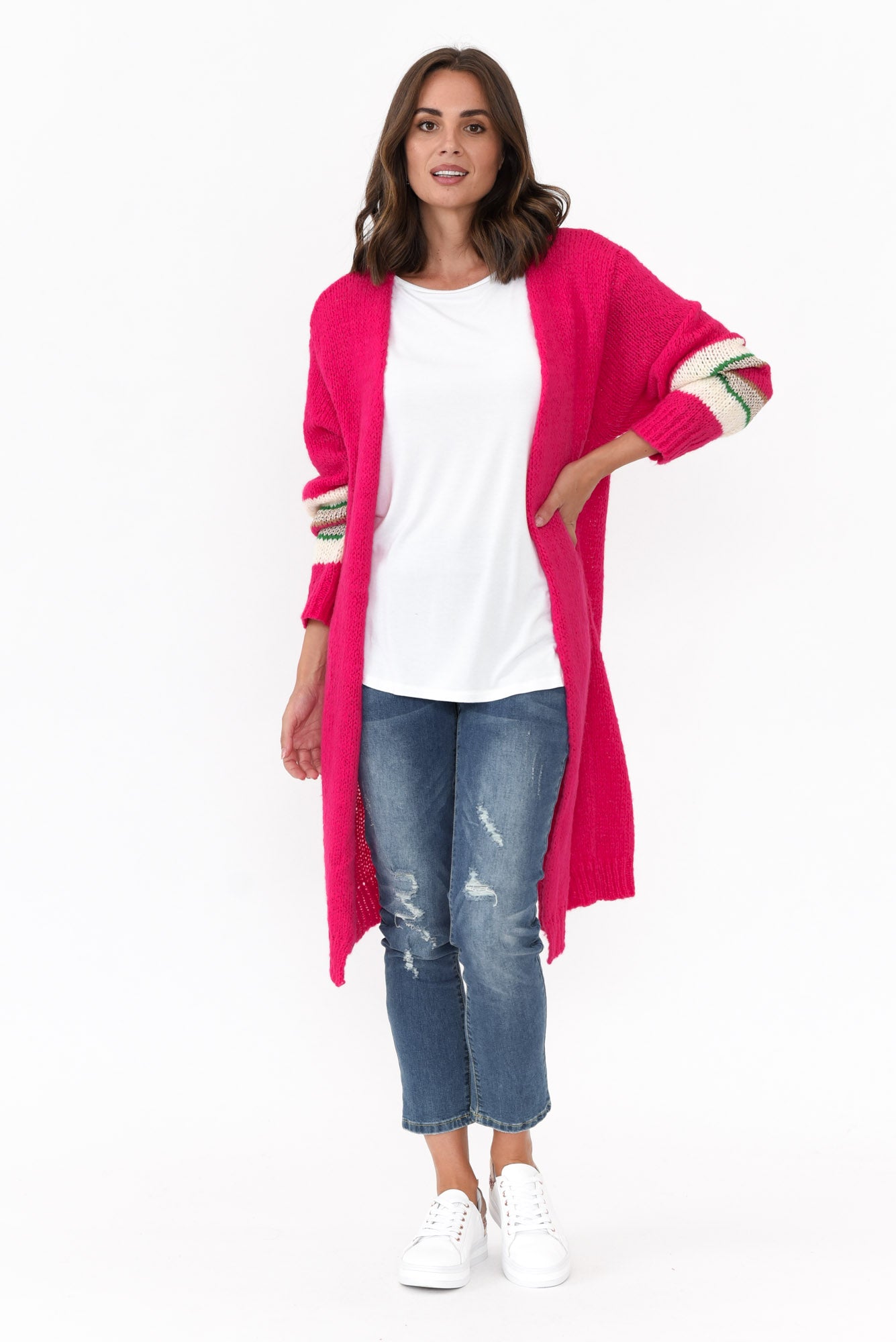 Pippi Hot Pink Wool Cardigan