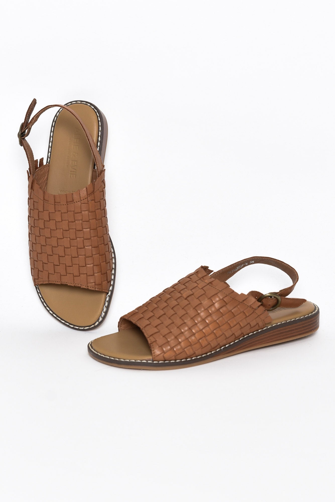 ladies woven leather sandals