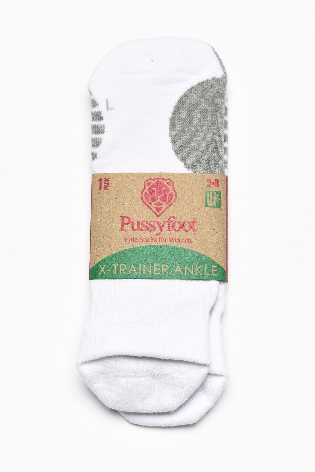 Remi White Bamboo Blend Sports Sock