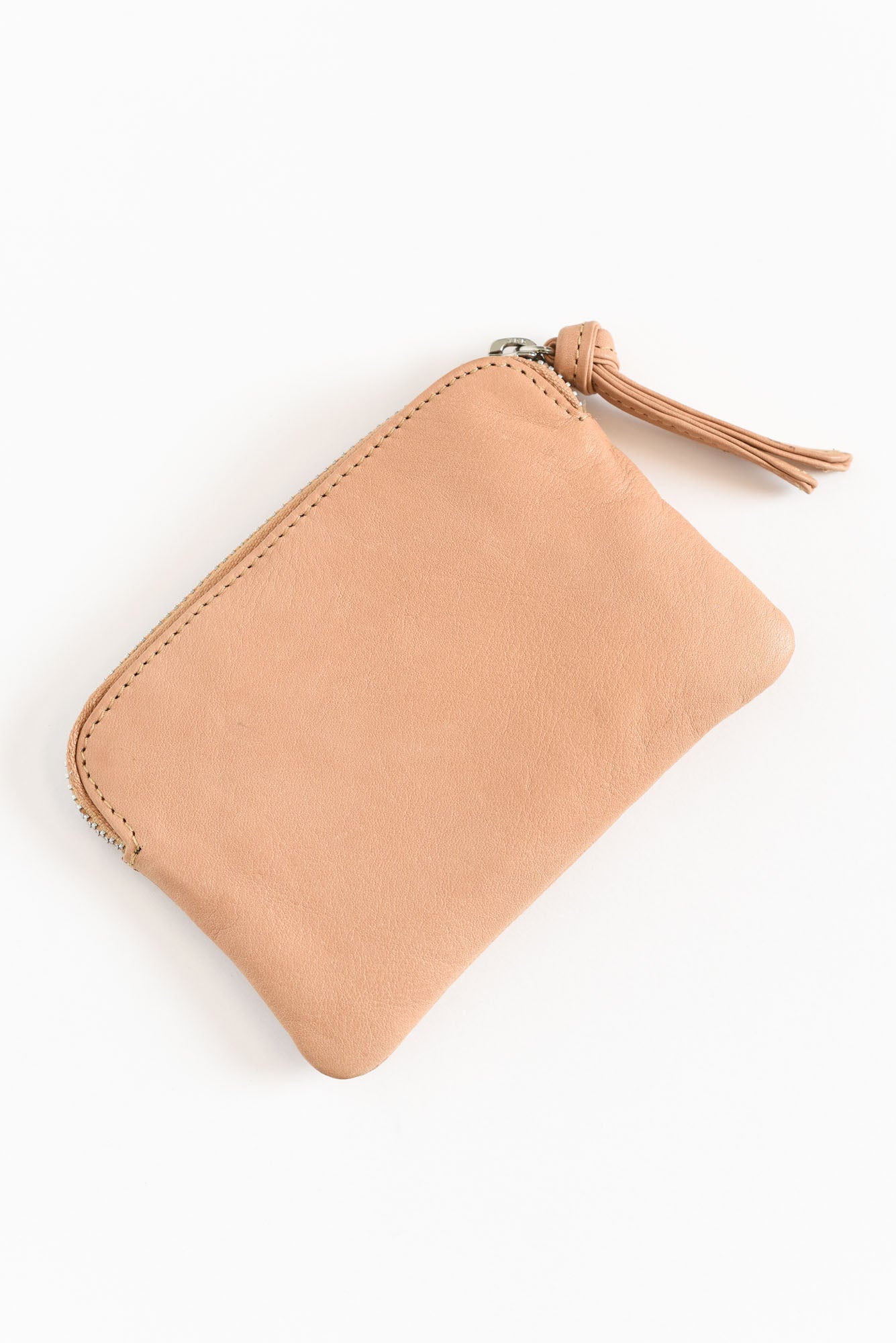 Samara Beige Leather Pouch