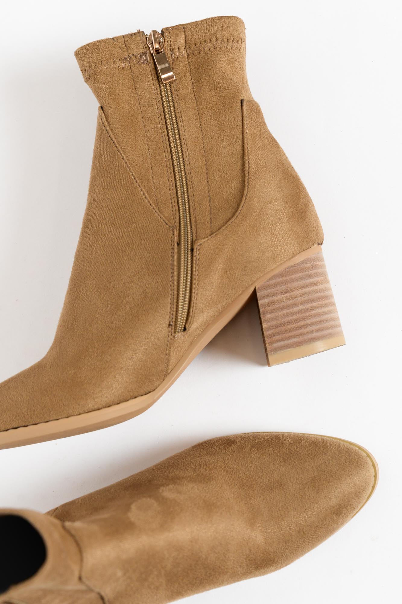 tan sock ankle boots