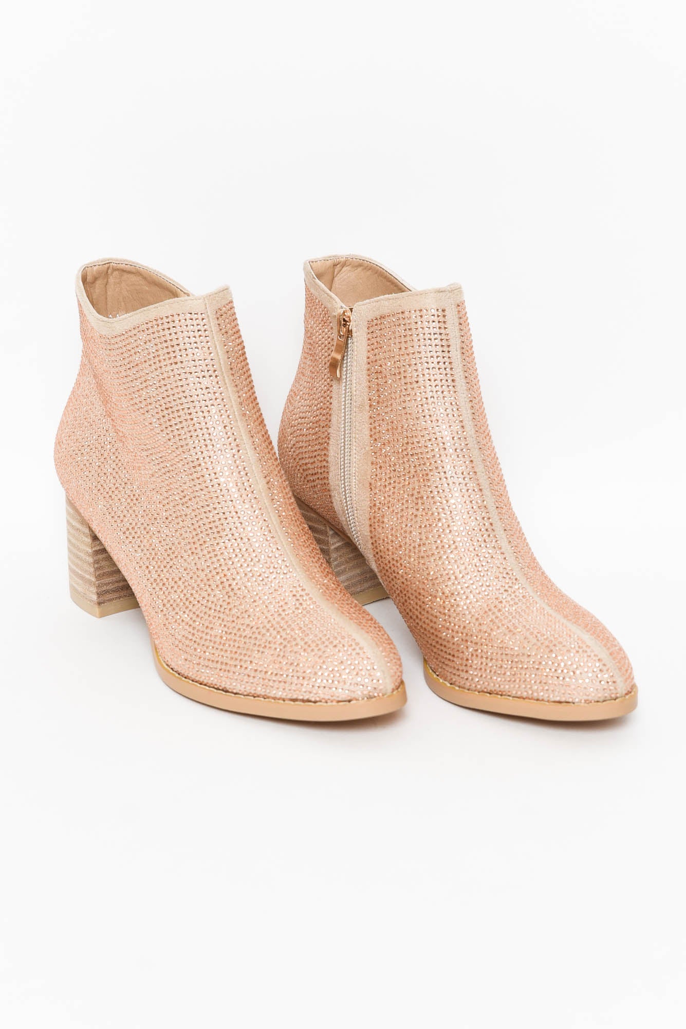 Senor Rose Gold Diamante Boot