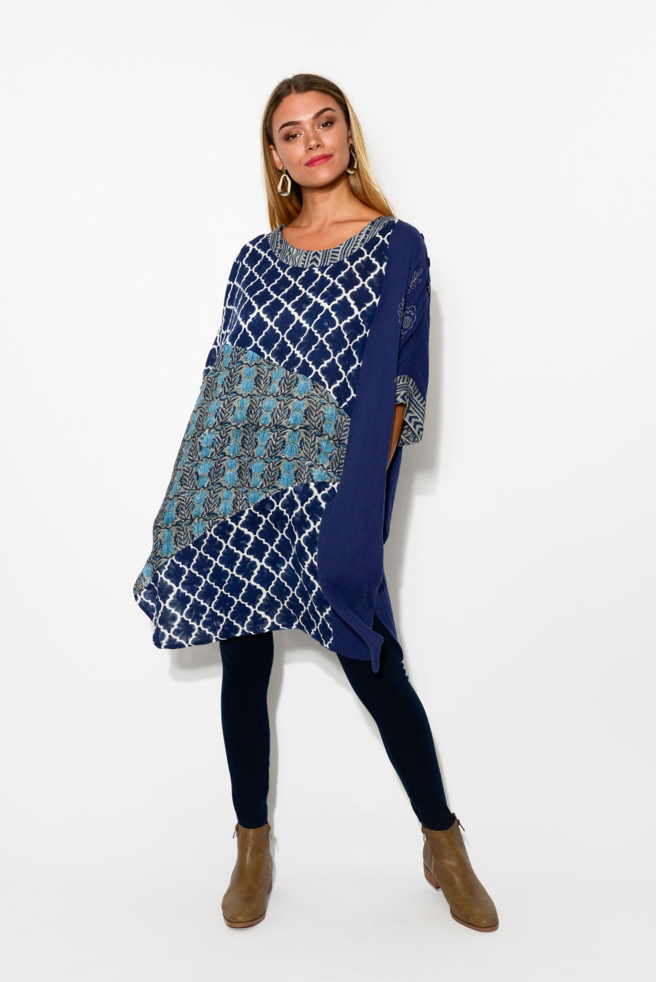 Blue bungalow tunic