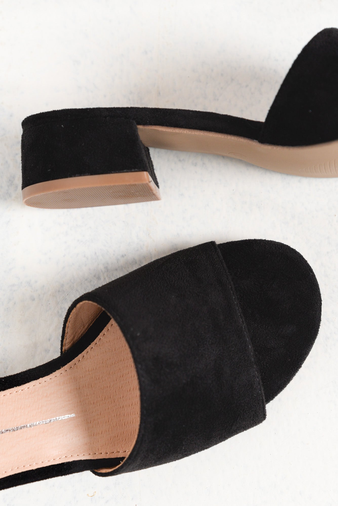 black block heel mules