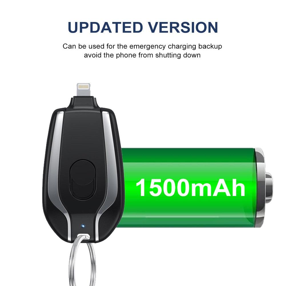 1500mAh Portable Keychain Power Bank Fast Charging Mini Mobile Phone C –  JackMacry